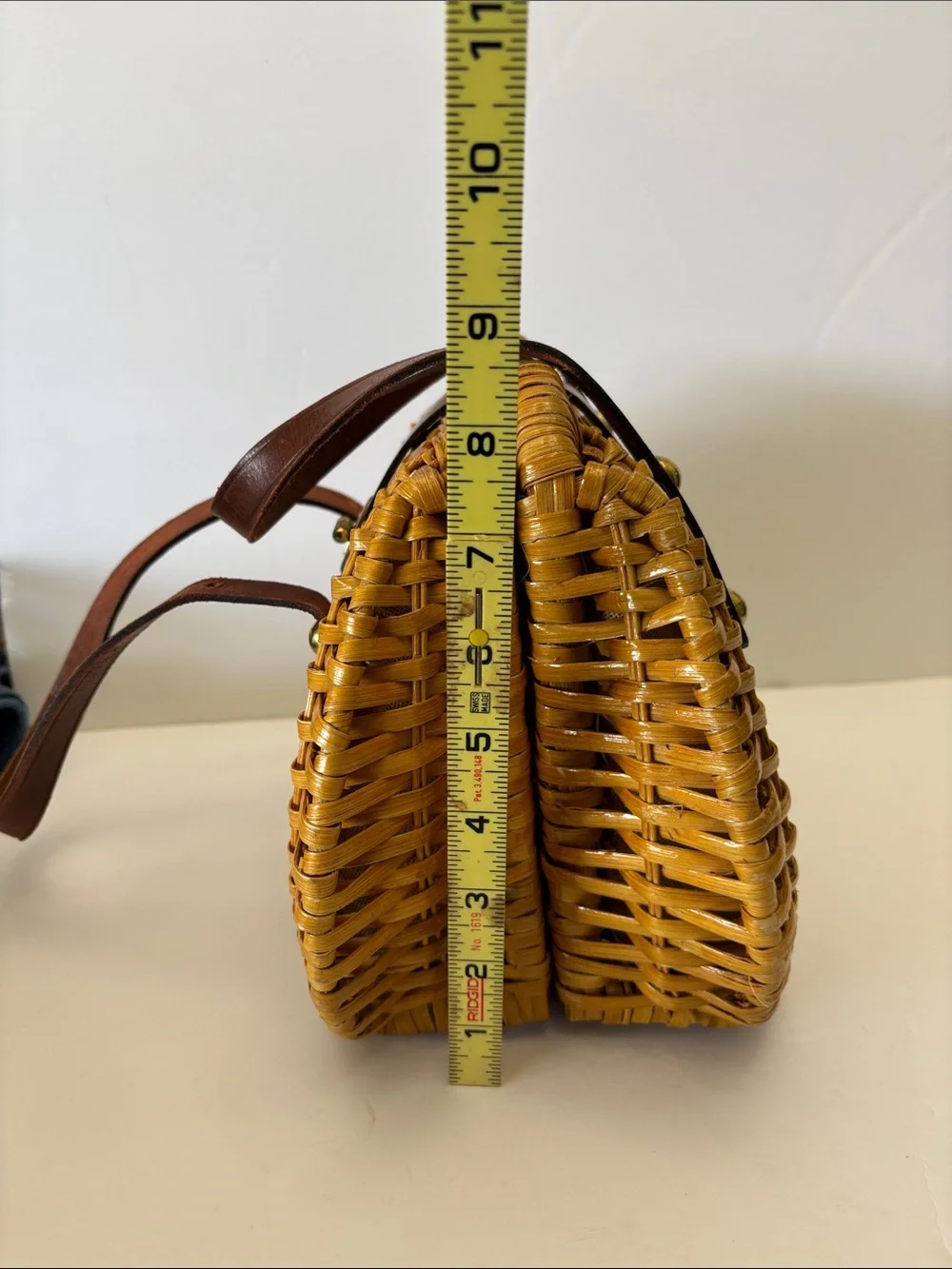 Vintage handwoven rattan